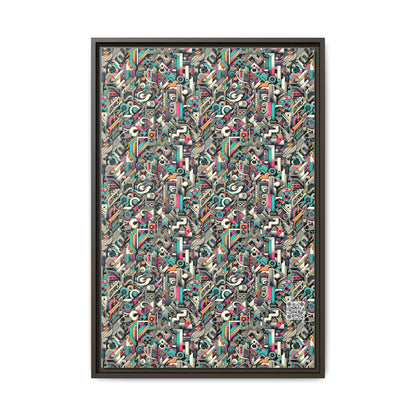 Digital Street Art Urban Street Style Matte Canvas, Framed (multi-color) - 8404 Design-74 A