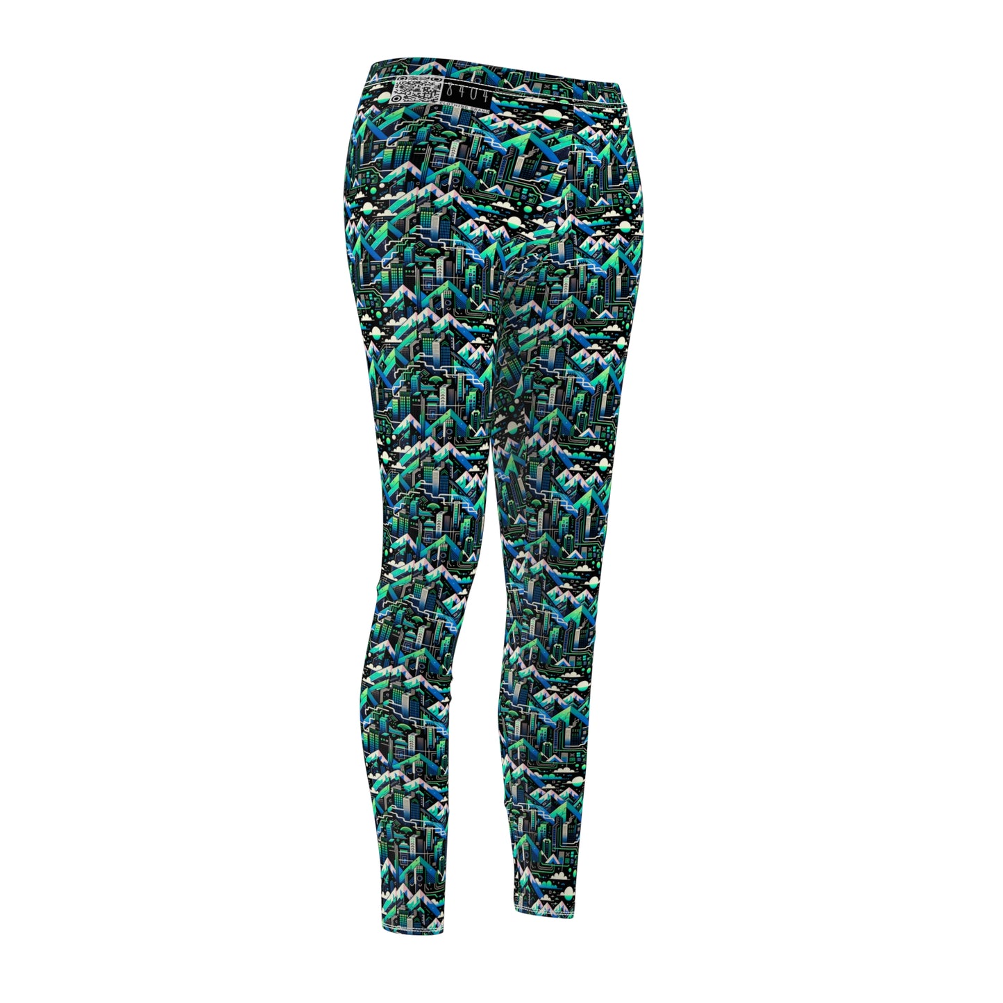 Digital Adventure Graphics Digital Explorer Women's Cut & Sew Casual Leggings - 8404 Design-55