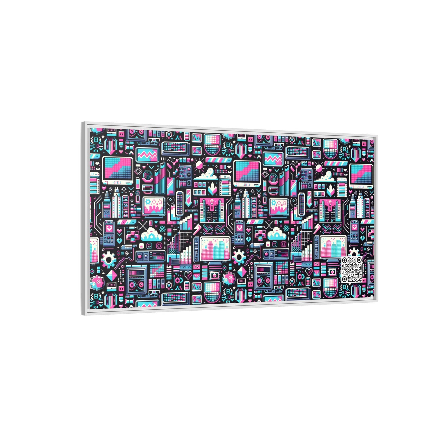 Digital Rebellion Youthful Streetwear with a Rebellious Digital Twist Matte Canvas, Framed (multi-color) - 8404 Design-71 B