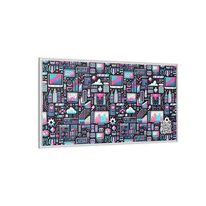 Digital Rebellion Youthful Streetwear with a Rebellious Digital Twist Matte Canvas, Framed (multi-color) - 8404 Design-71 B