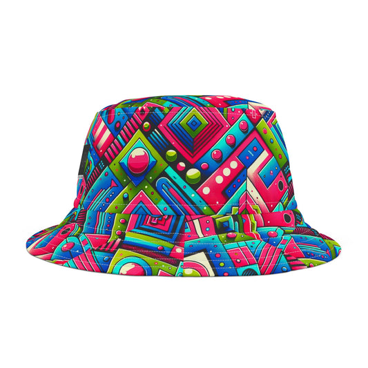 Neon Street Pop Vibrant and Eye-catching Bucket Hat - 8404 Design-63