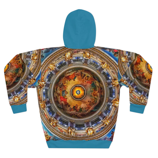 8404 Unisex Adult's "divine in Blue" Fashion Pullover Hoodie