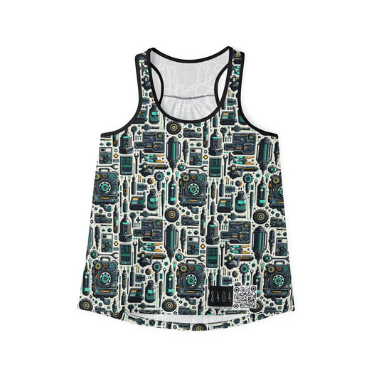 Tech Utility Fusion Modern Tech Streetwear Women's Tank Top - 8404 Design-53