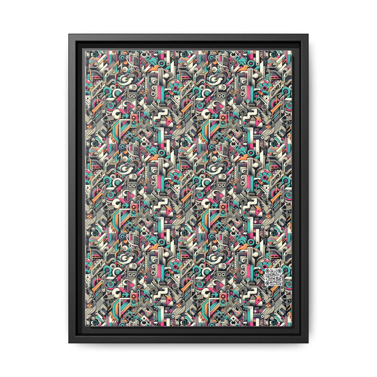 Digital Street Art Urban Street Style Matte Canvas, Framed (multi-color) - 8404 Design-74 A