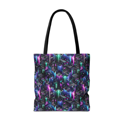 Tech Noir Graphics Futuristic Tech Aesthetics Tote Bag - 8404 Design-55