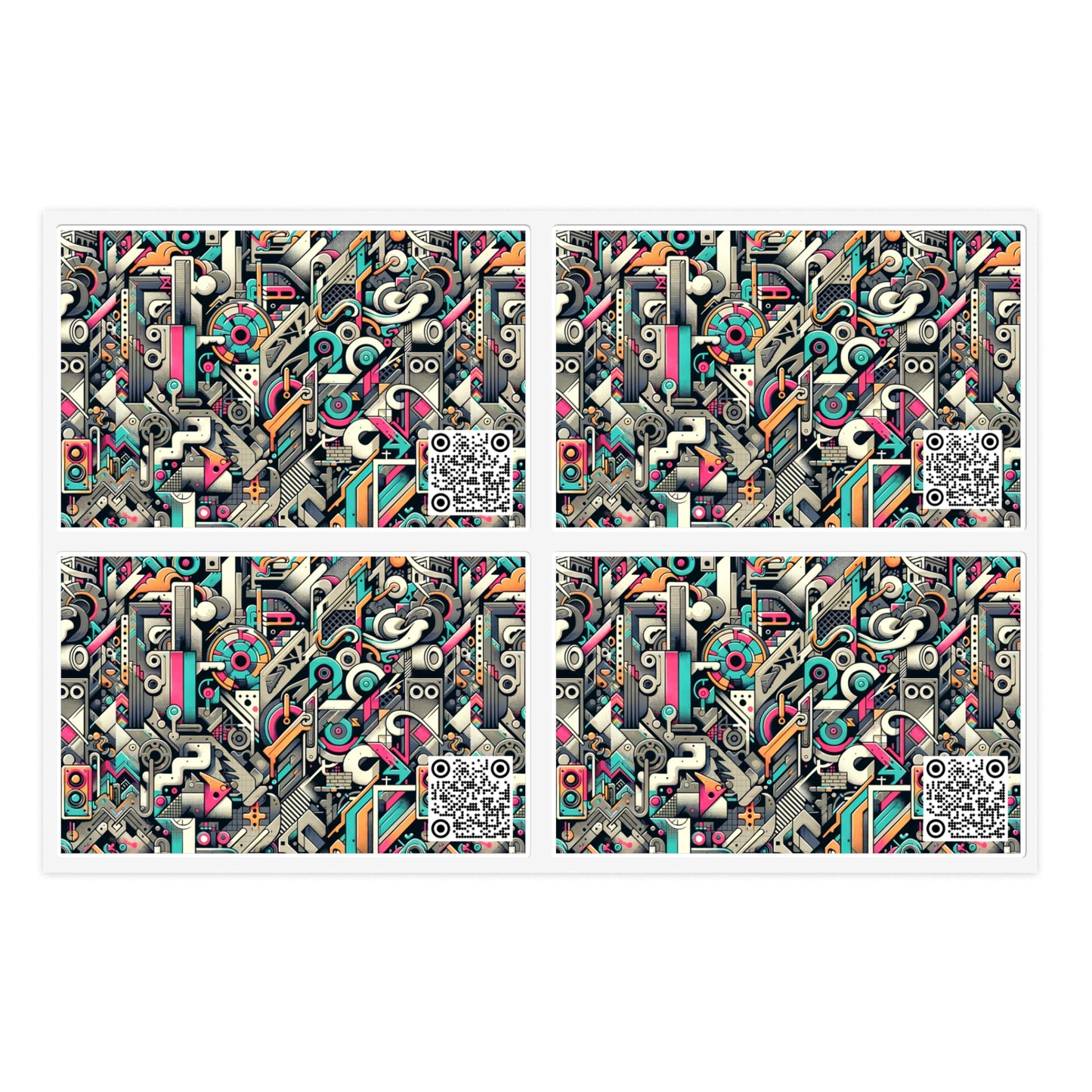 Digital Street Art Urban Street Style Sticker Sheet - 8404 Design-74