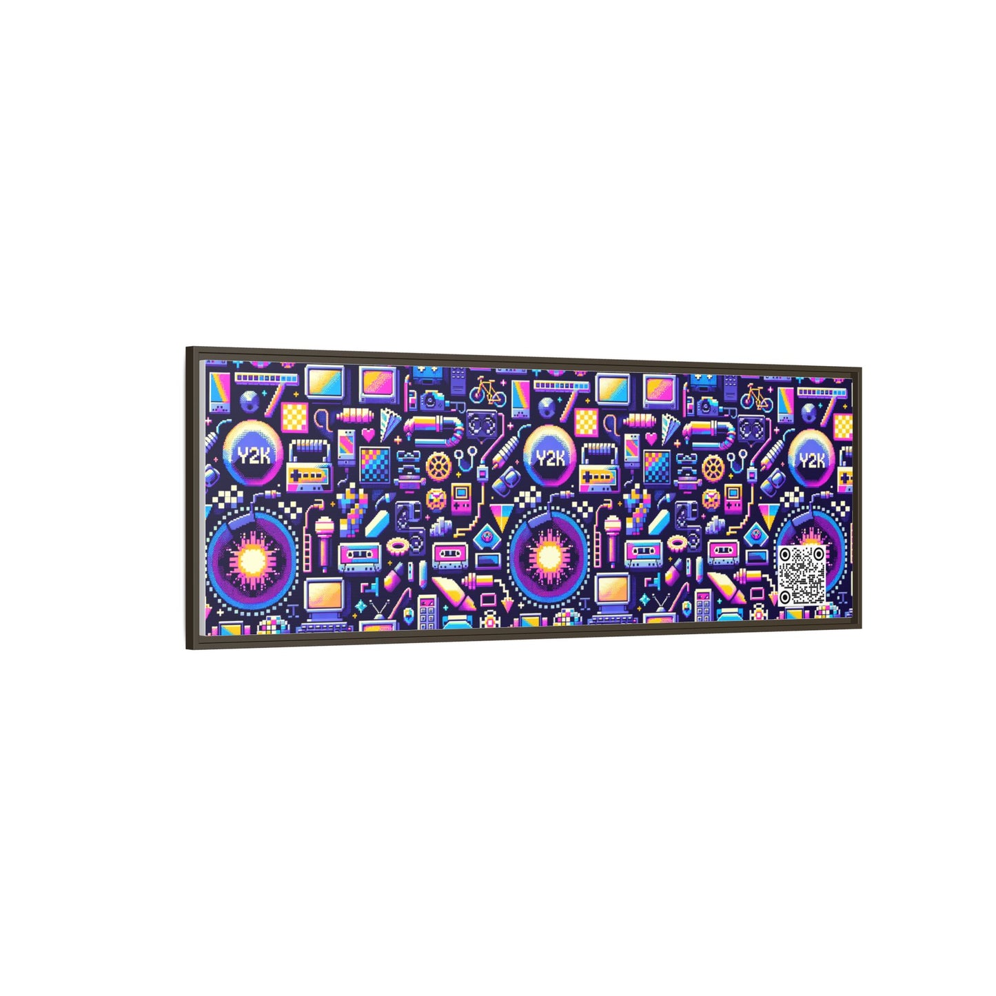 Digital Nostalgia Modern Retro Fusion Matte Canvas, Framed (multi-Color) - 8404 Design-64 B