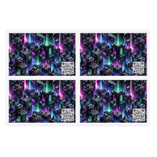 Tech Noir Graphics Futuristic Tech Aesthetics Sticker Sheets - 8404 Design-55