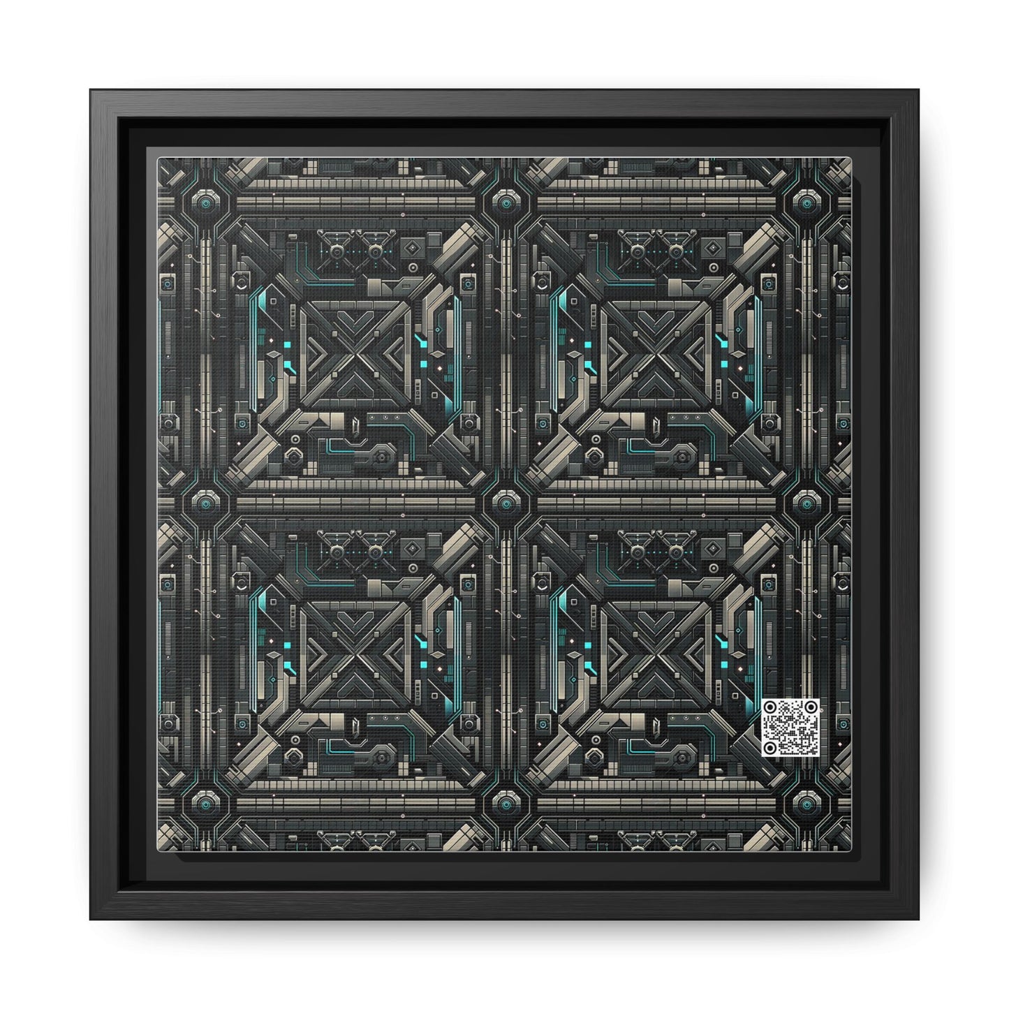 Tech Noir Futuristic Tech Aesthetic with a Dark Twist Matte Canvas, Framed (multi-color) - 8404 Design-59 B