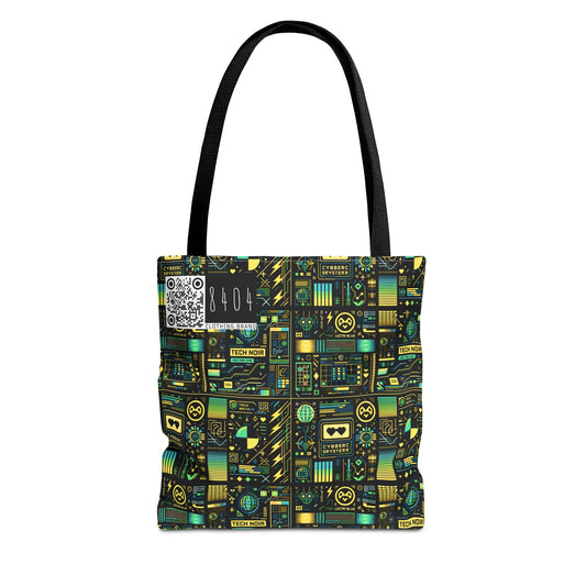 Digital Dystopia Tech Noir Tote Bag - 8404 Design-57