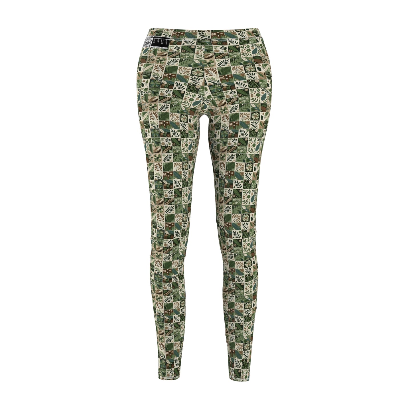 Streetwear Sustainability Environmentally Conscious Streetwear with a Natural Aesthetic Women's Cut & Sew Casual Leggings - 8404 Design-57