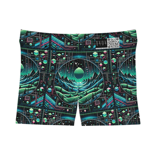 Digital Adventure Graphics Digital Explorer Women's Shorts - 8404 Design-59