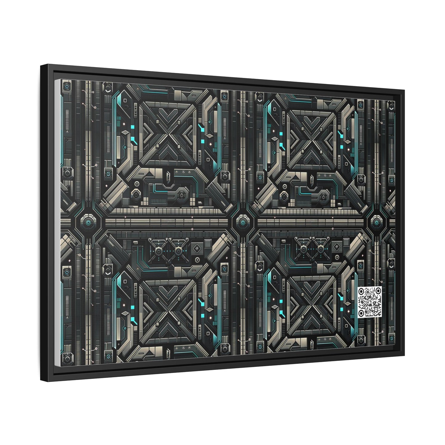Tech Noir Futuristic Tech Aesthetic with a Dark Twist Matte Canvas, Framed (multi-color) - 8404 Design-59 A