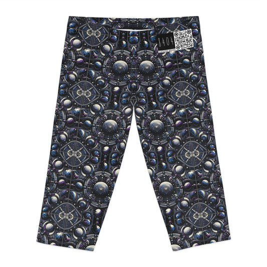 Tech Astronaut Tech-Forward Streetwear Meets Space Exploration Women's Capri Leggings - 8404 Design-46