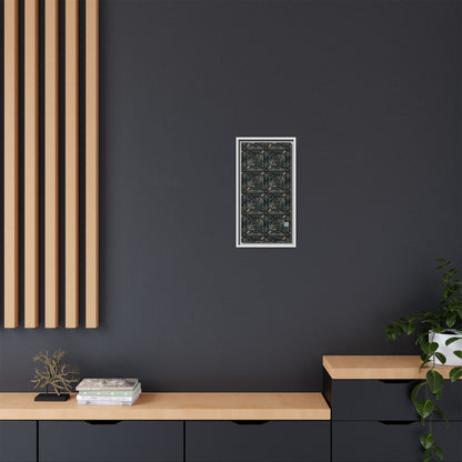 Tech Noir Futuristic Tech Aesthetic with a Dark Twist Matte Canvas, Framed (multi-color) - 8404 Design-59 B