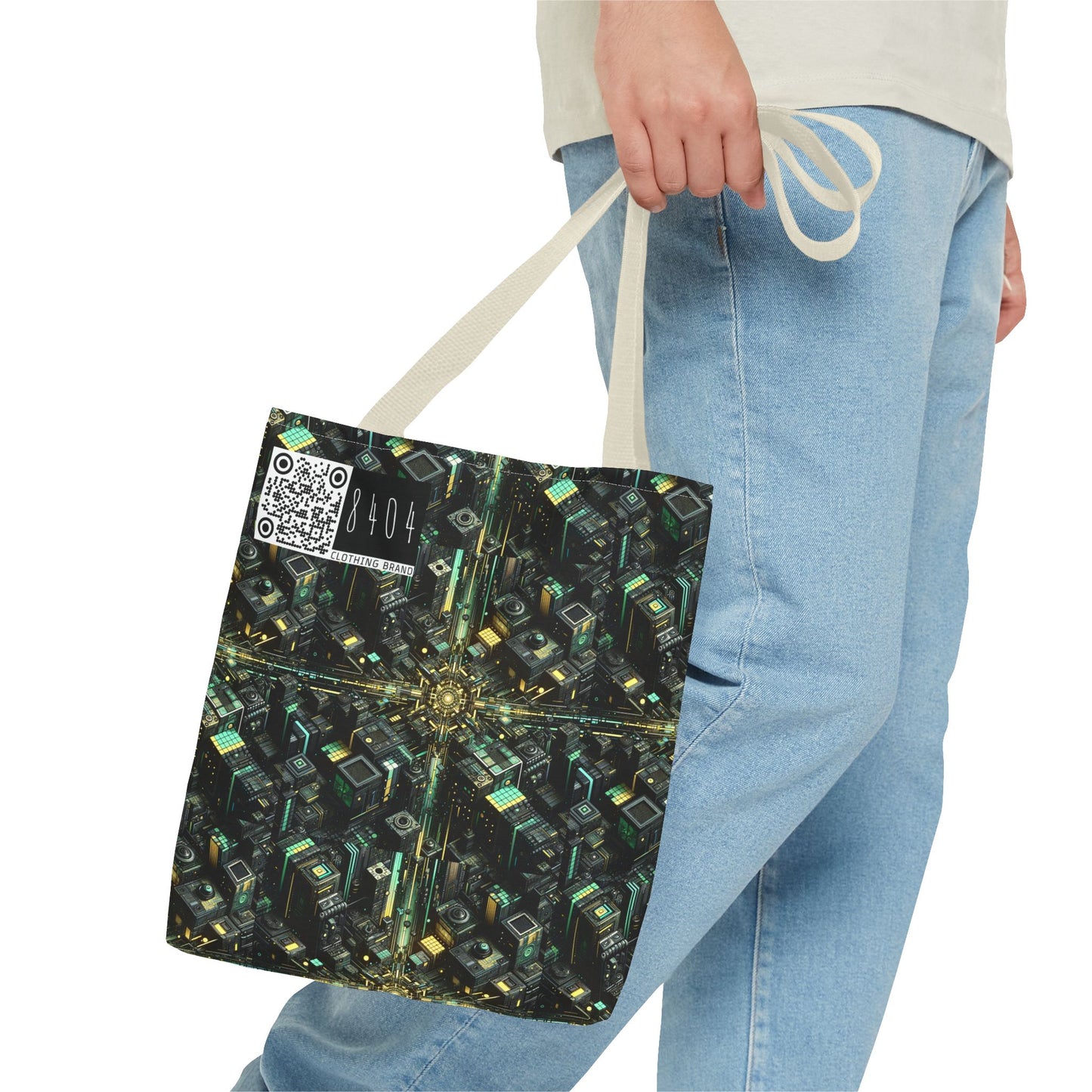 Tech Noir Graphics Tech-Inspired Streetwear Tote Bag - 8404 Design-66