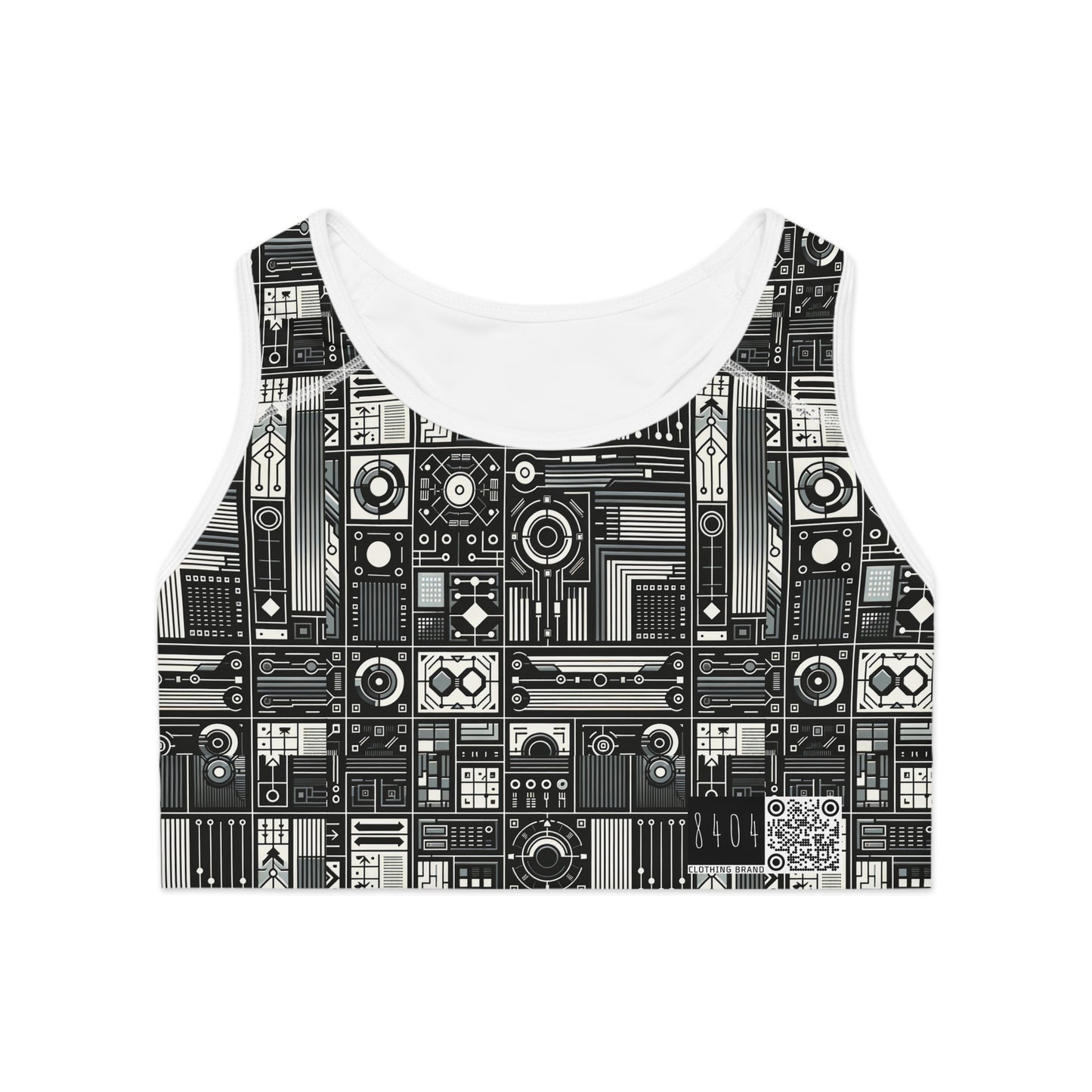 Digital Minimalism Minimalist Tech Sports Bra - 8404 Design-62
