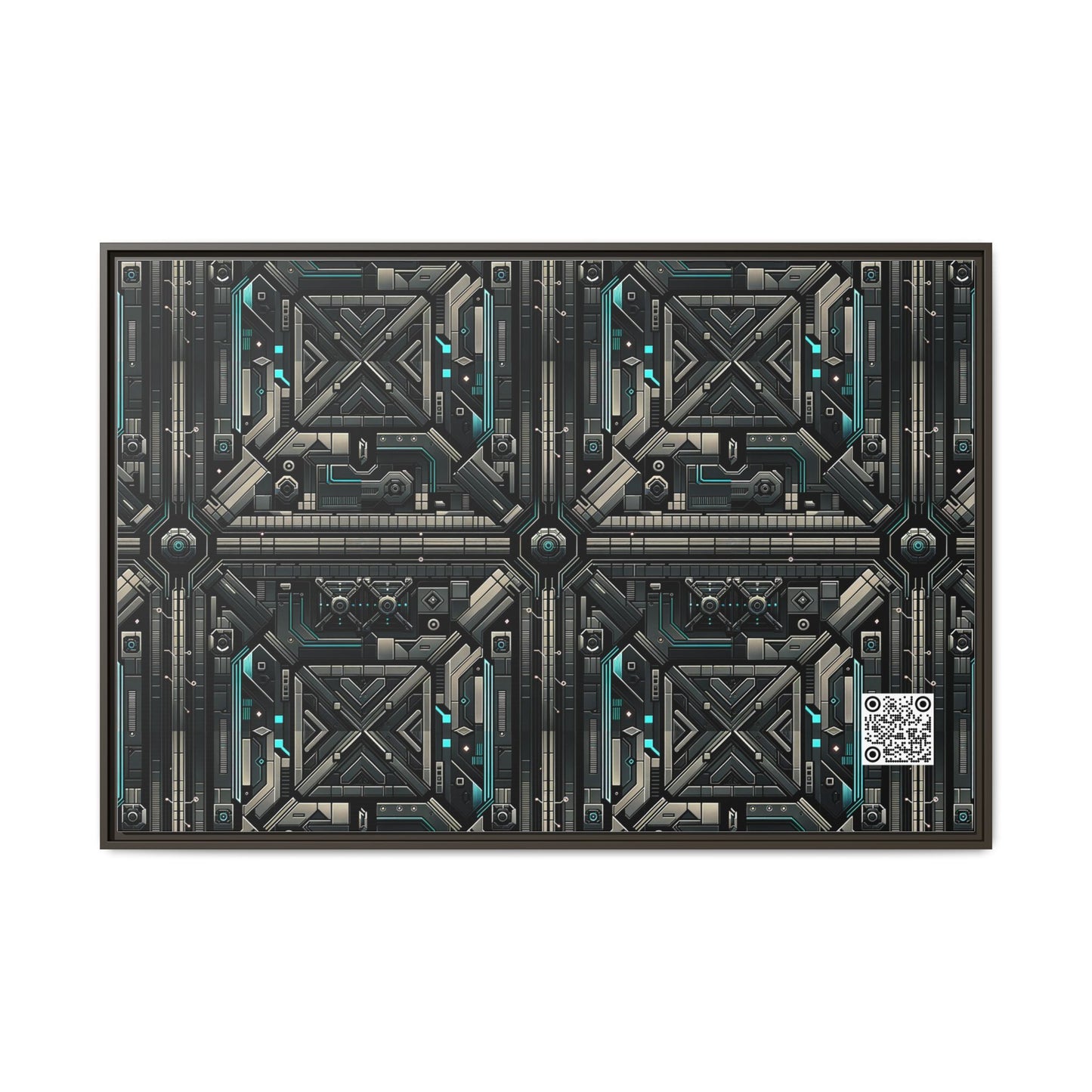 Tech Noir Futuristic Tech Aesthetic with a Dark Twist Matte Canvas, Framed (multi-color) - 8404 Design-59 A