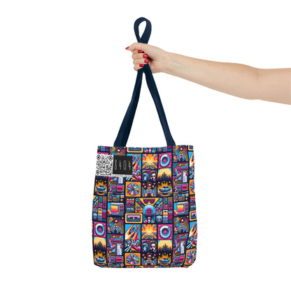 Digital Pop Culture Mashup Maximalist Pop Tote Bag - 8404 Design-52