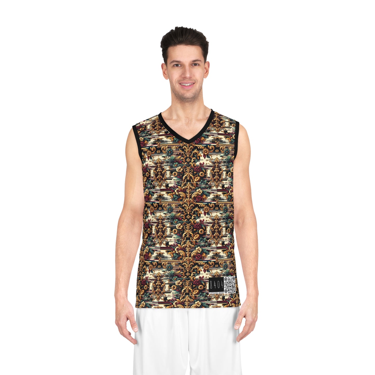 Digital Renaissance Modern Baroque Fusion Basketball Jersey - 8404 Design-63