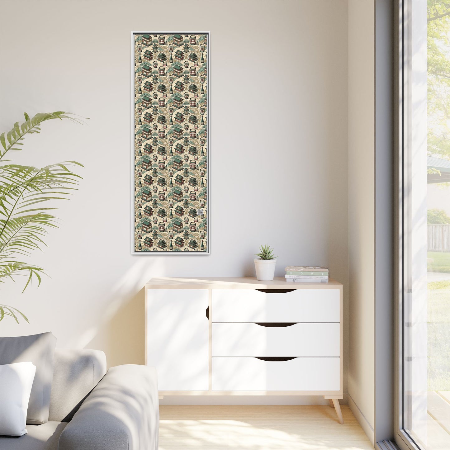 Cultural Artisanal Fusion Contemporary Cultural Elegance Matte Canvas, Framed (multi-Color) - 8404 Design-68 B