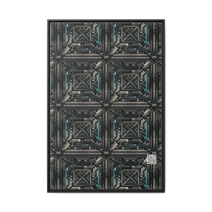 Tech Noir Futuristic Tech Aesthetic with a Dark Twist Matte Canvas, Framed (multi-color) - 8404 Design-59 A