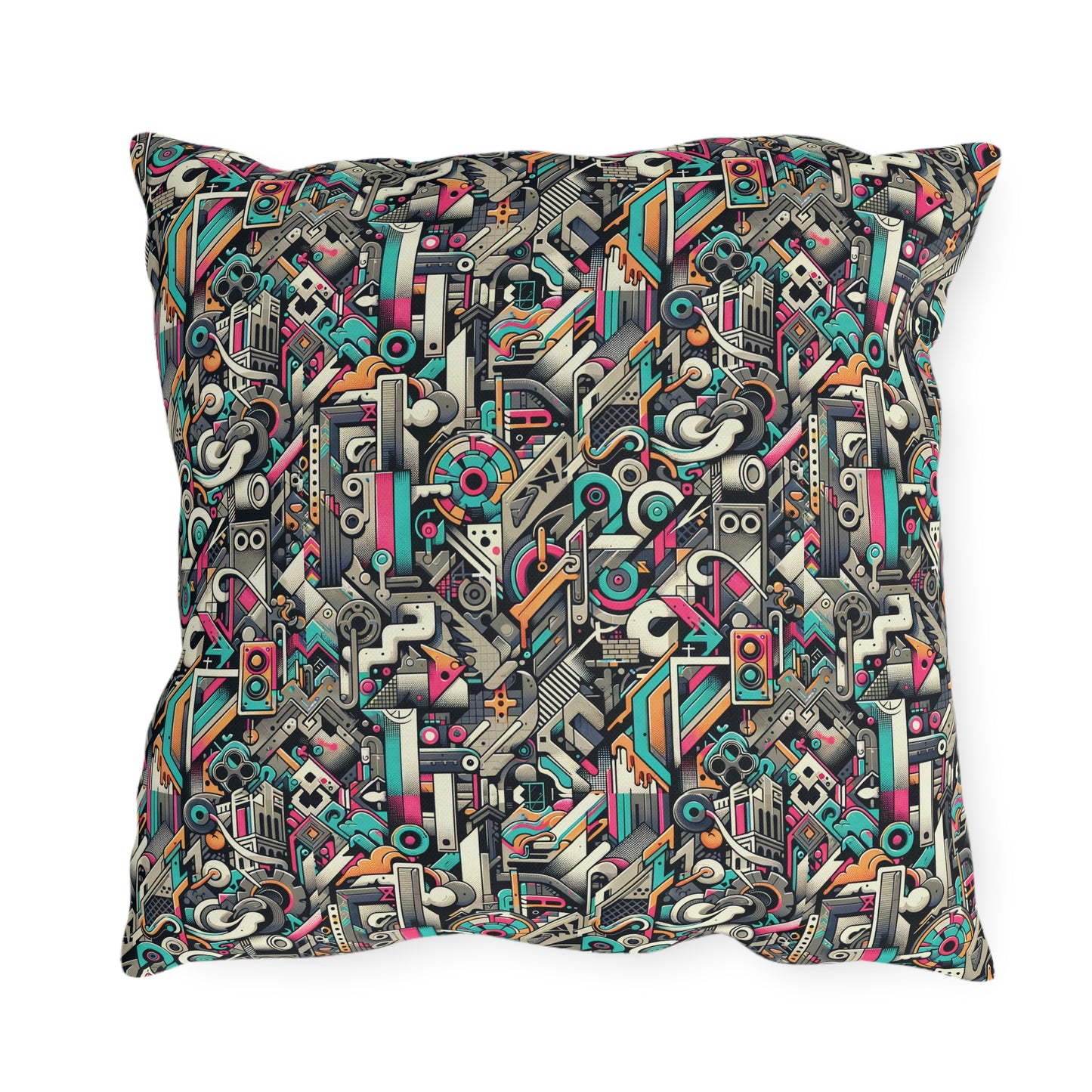 Digital Street Art Urban Street Style Outdoor Pillow - 8404 Design-74