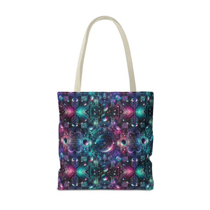 Galactic Hues Tech-Forward Cosmic Fusion Tote Bag - 8404 Design-59