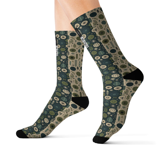 Sustainable Street Utility Sustainable Tech Streetwear Sublimation Socks - 8404 Design-62