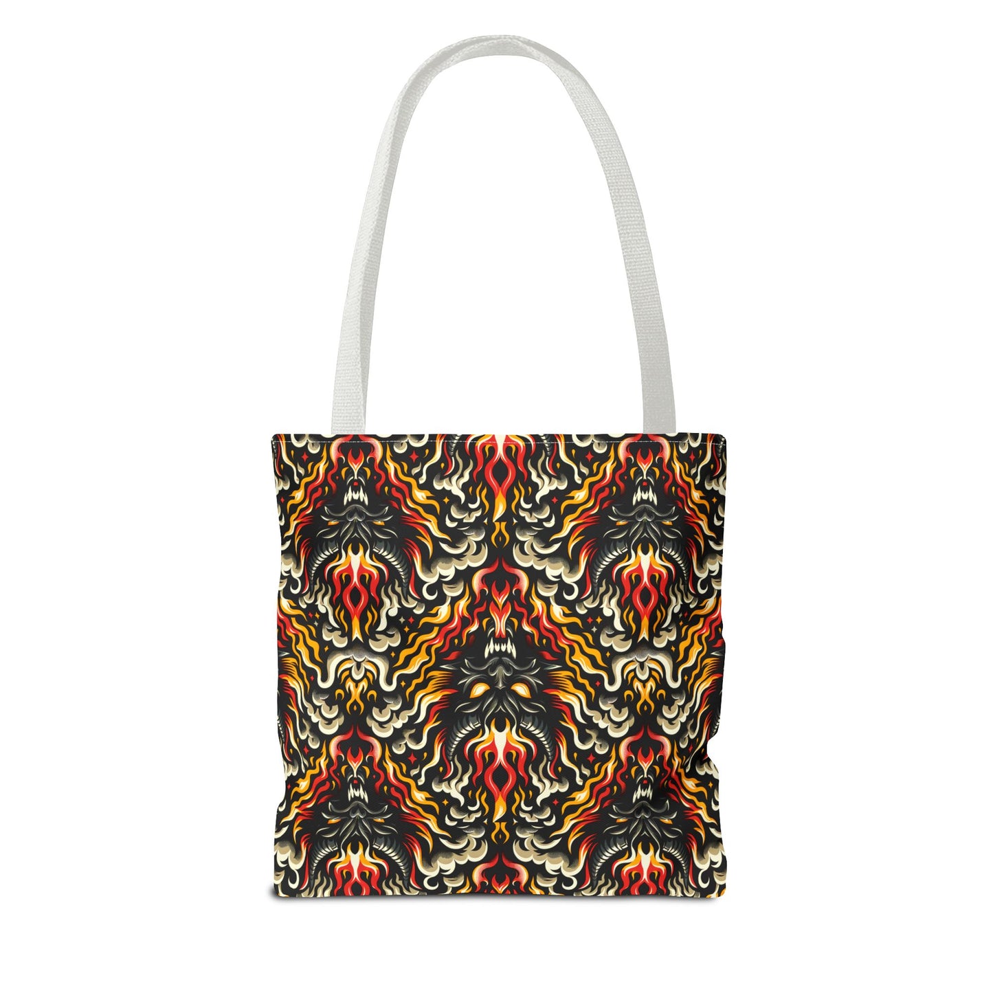 Flame Graphics Maximalist Streetwear Tote Bag - 8404 Design-59