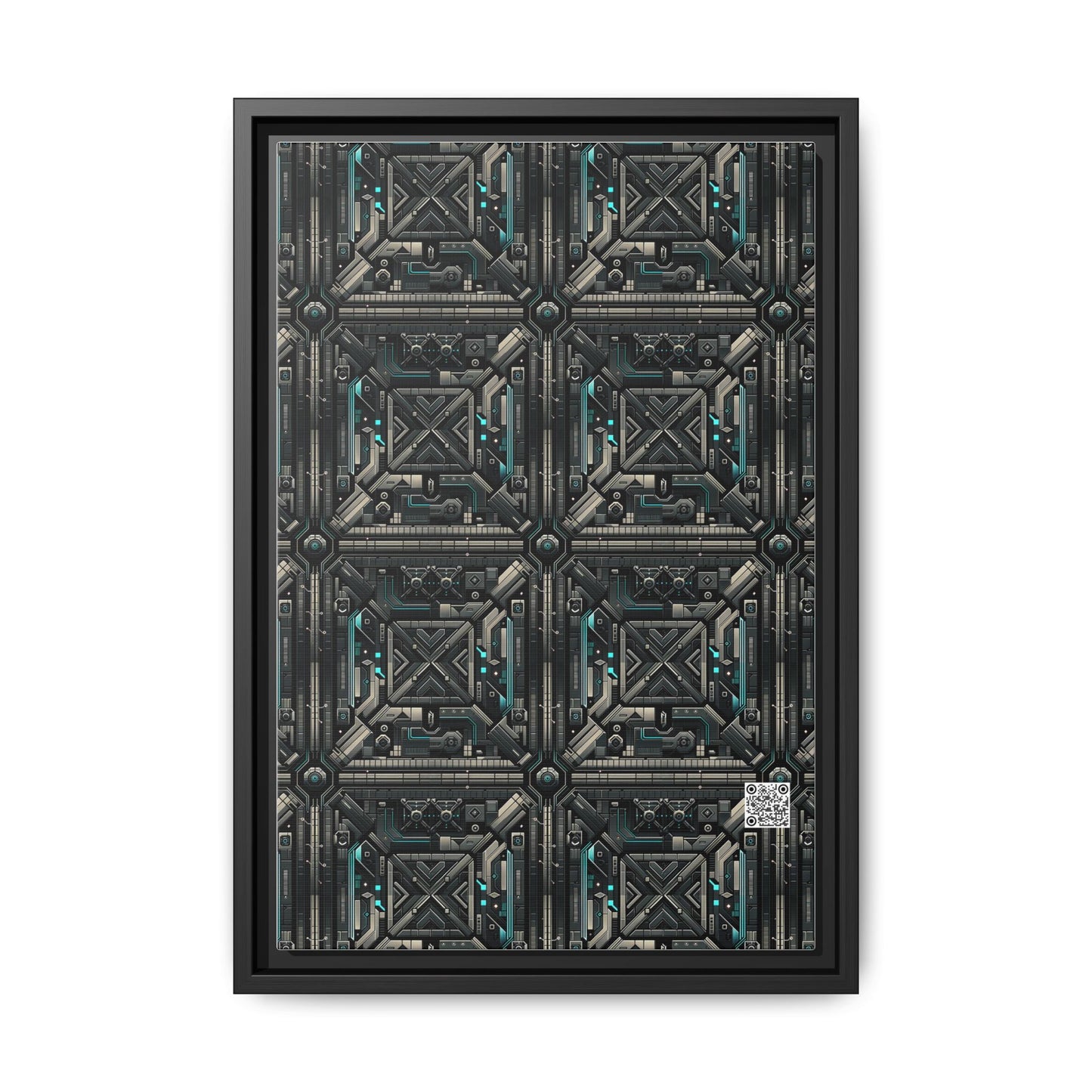 Tech Noir Futuristic Tech Aesthetic with a Dark Twist Matte Canvas, Framed (multi-color) - 8404 Design-59 B
