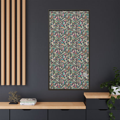 Digital Street Art Urban Street Style Matte Canvas, Framed (multi-color) - 8404 Design-74 B