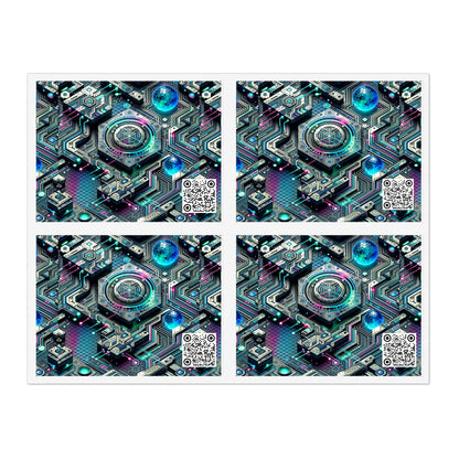 Tech-Infused Futurism Sleek Tech Edge Sticker Sheets - 8404 Design-46