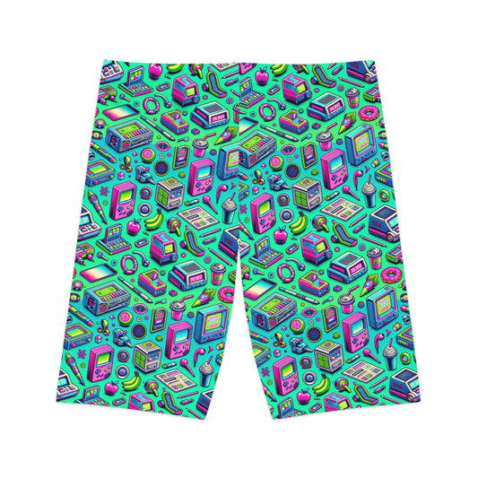 Y2k Revival Nostalgic Futurism Women's Bike Shorts - 8404 Design-48
