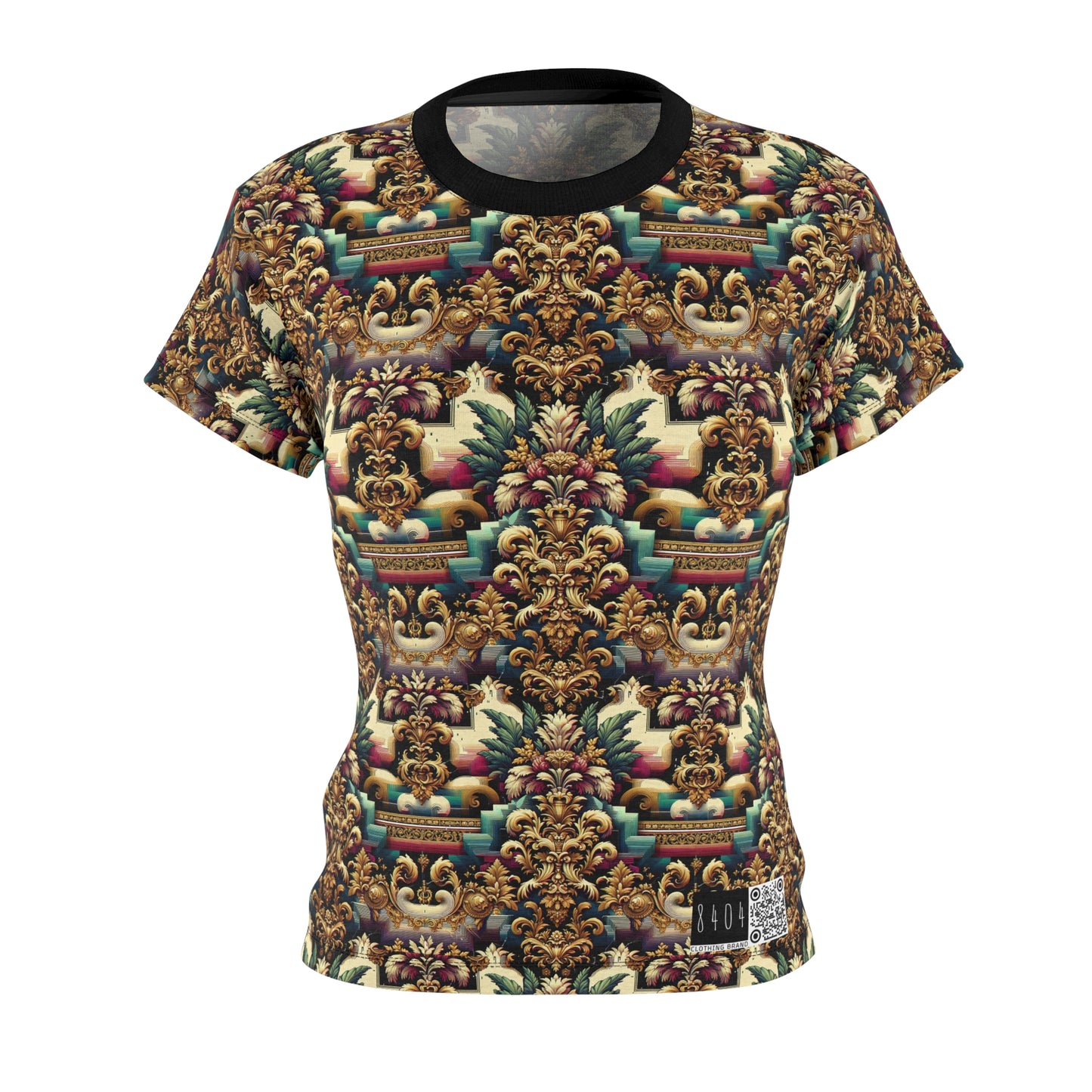 Digital Renaissance Modern Baroque Fusion Women's Cut & Sew Tee - 8404 Design-60