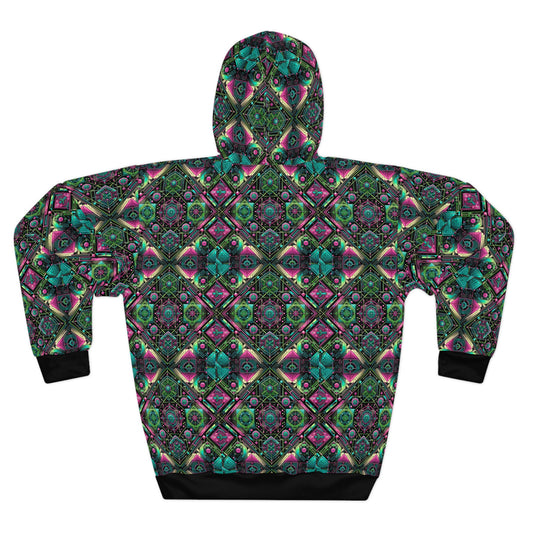 Tech-Infused Graphics Tech-Forward Streetwear Pullover Hoodie - 8404 Design-45