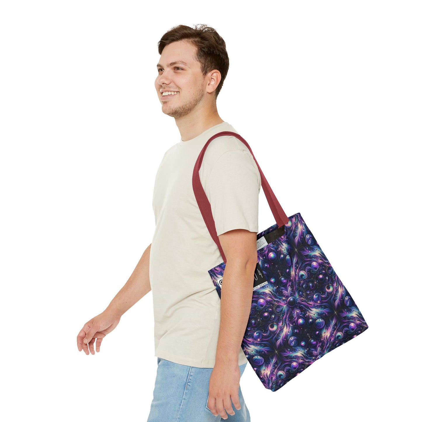 Galactic Hues Tech-Forward Cosmic Fusion Tote Bag - 8404 Design-41