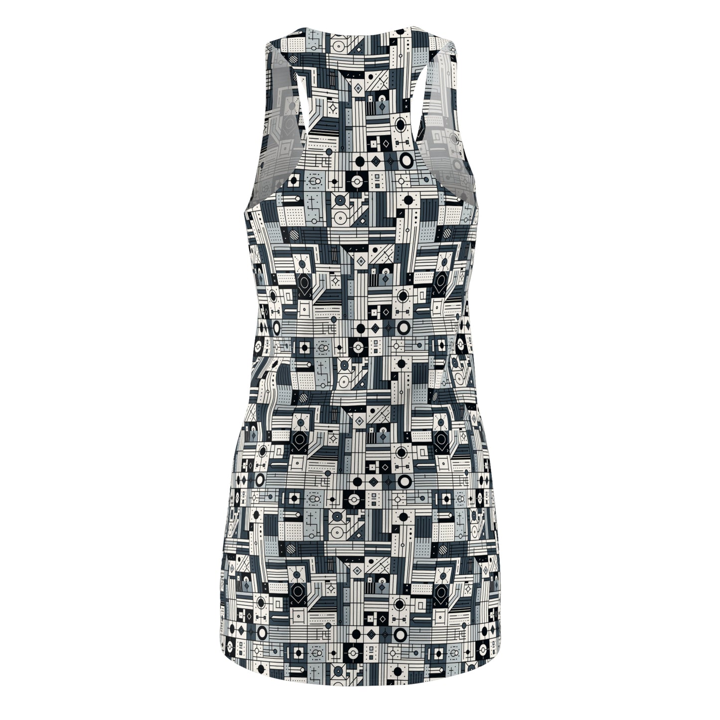 Digital Minimalism Minimalist Tech Women's Cut & Sew Racerback Dress - 8404 Design-49