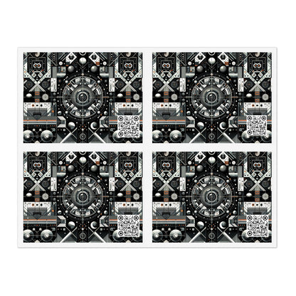 Tech-Inspired Graphic Tees Tech-Forward Streetwear Sticker Sheets - 8404 Design-64