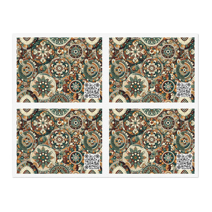 Cultural Artisanal Fusion Cultural Artisanal Streetwear Sticker Sheets - 8404 Design-61