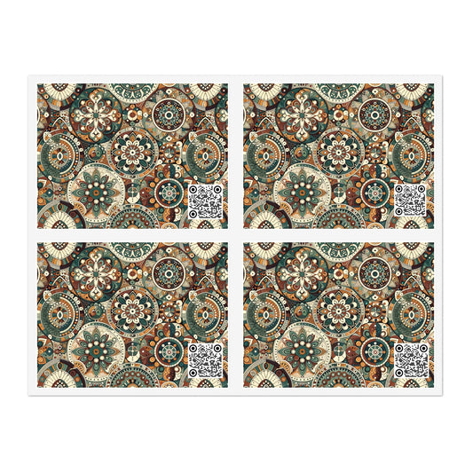 Cultural Artisanal Fusion Cultural Artisanal Streetwear Sticker Sheets - 8404 Design-61