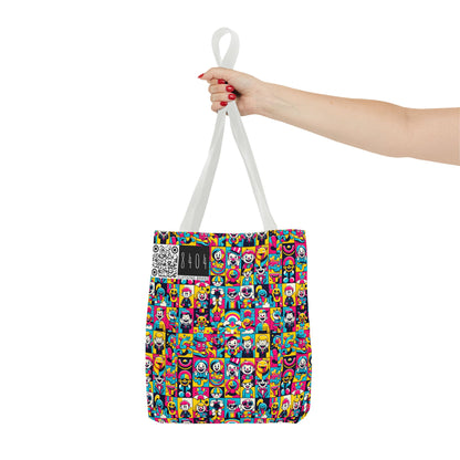 Neon Pop Playful Pop Culture Mashup Tote Bag - 8404 Design-60