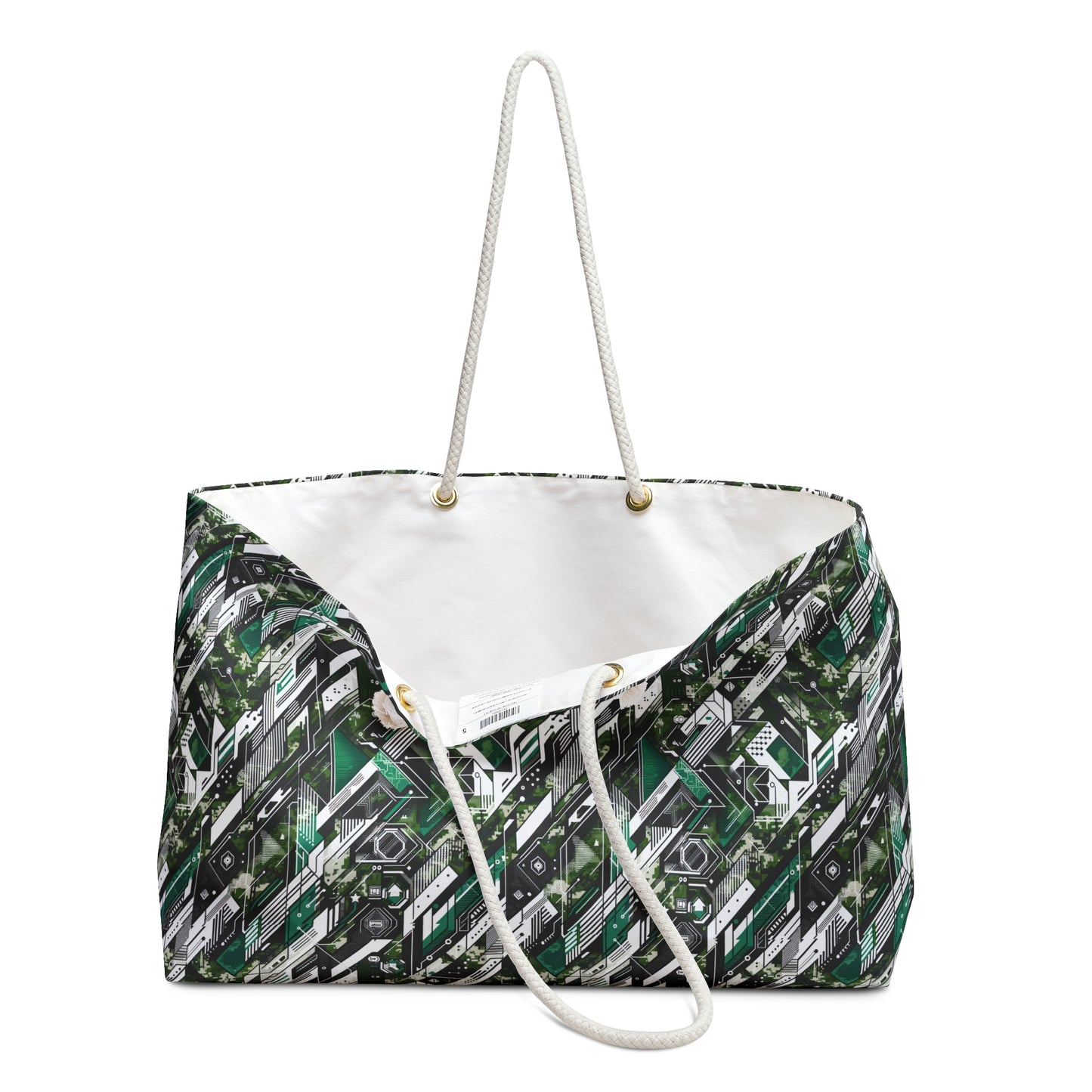 Tech Camo Fusion Tech-Forward Streetwear With a Futuristic Edge Weekender Bag - 8404 Design-63