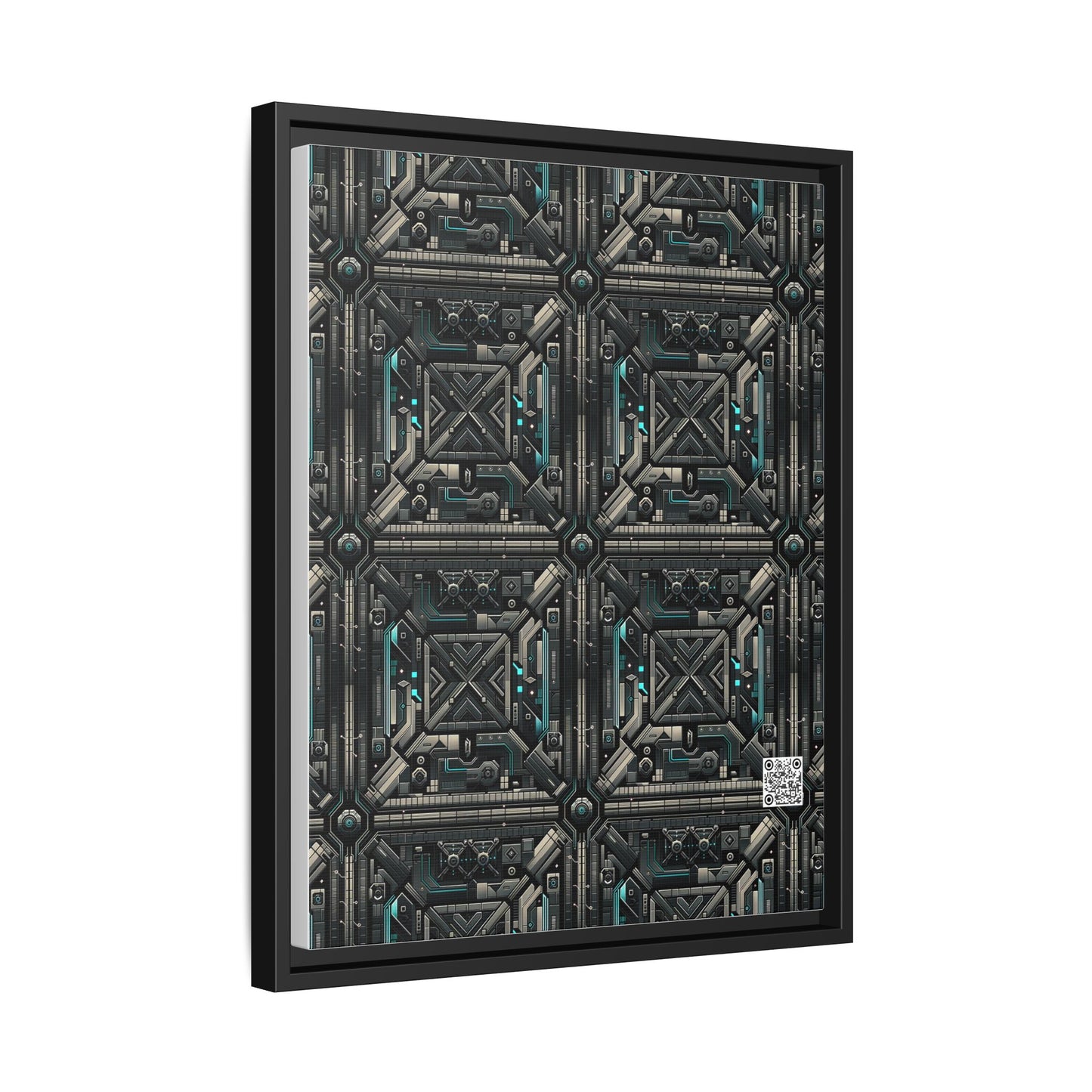 Tech Noir Futuristic Tech Aesthetic with a Dark Twist Matte Canvas, Framed (multi-color) - 8404 Design-59 A