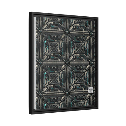 Tech Noir Futuristic Tech Aesthetic with a Dark Twist Matte Canvas, Framed (multi-color) - 8404 Design-59 A