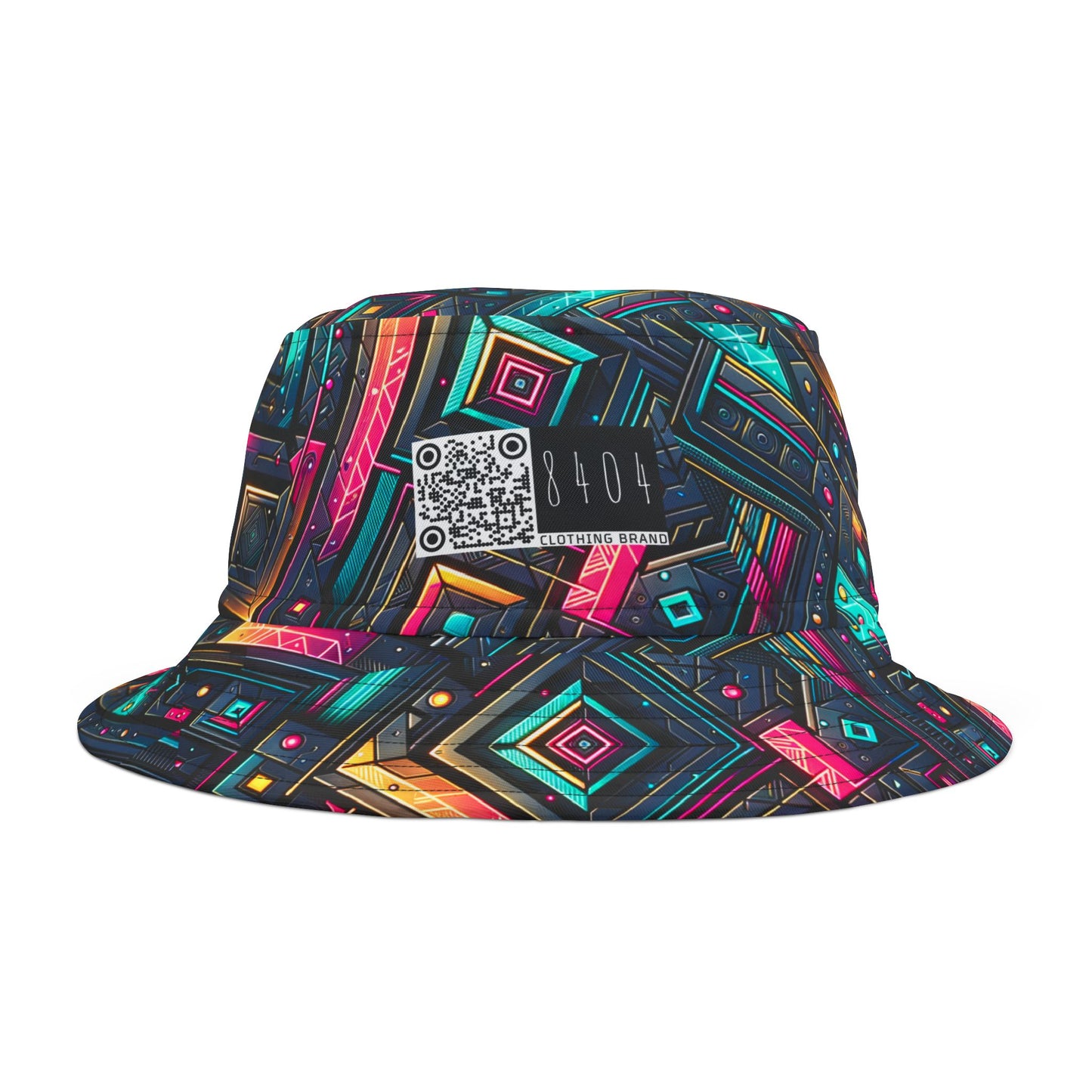 Tech-Inspired Graphics Cyberpunk Cool Bucket Hat - 8404 Design-67