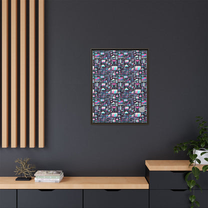 Digital Rebellion Youthful Streetwear with a Rebellious Digital Twist Matte Canvas, Framed (multi-color) - 8404 Design-71 A