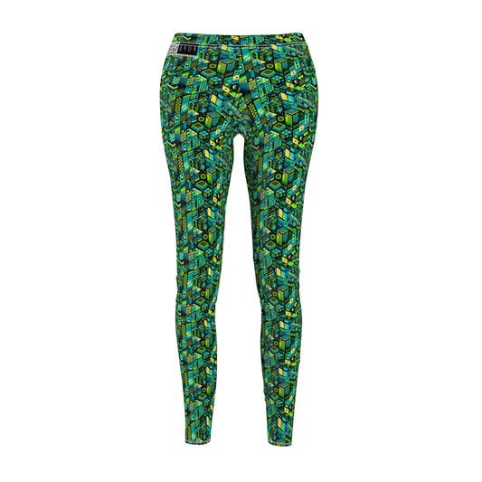 Tech-Infused Neon Tech-Forward Streetwear Women's Cut & Sew Casual Leggings - 8404 Design-61