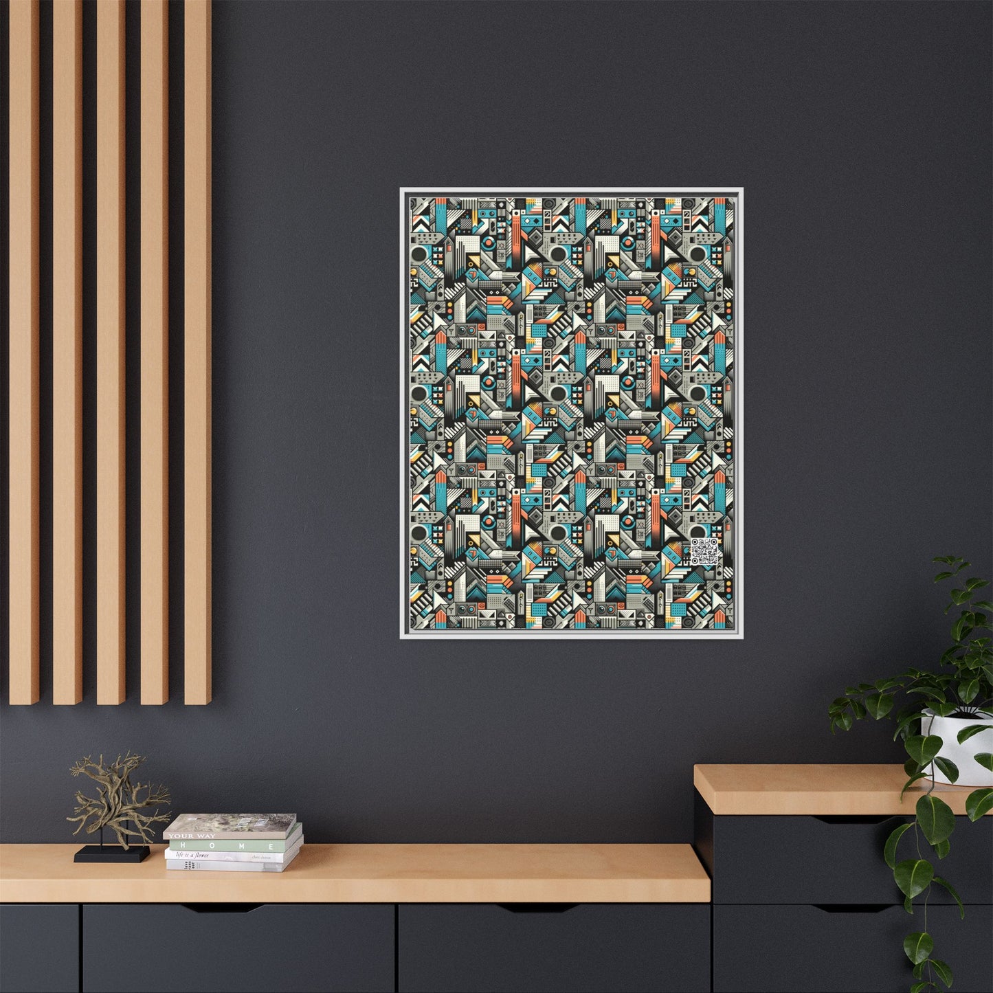 Digital Street Art Urban Street Style Matte Canvas, Framed (multi-color) - 8404 Design-81 A