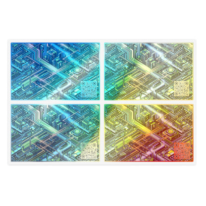 Tech-Infused Neon Tech-Forward Streetwear Sticker Sheets - 8404 Design-54